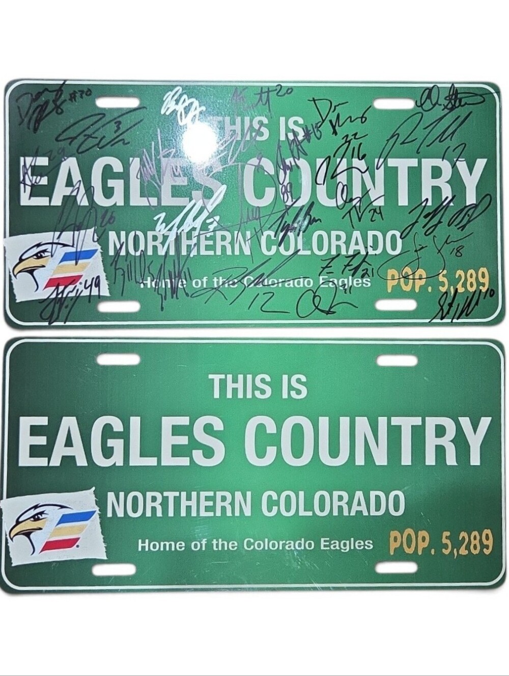 New Northern Colorado Eagles Hockey Decorative License Plate Set Of 2